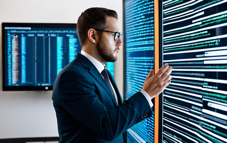 A focused professional legal expert, fully clothed in a modest business suit, intently examining complex digital data visualizations and intricate legal texts displayed across multiple transparent holographic screens. The setting is a sophisticated, well-lit modern office, conveying a sense of intellectual depth and the challenges of digital regulation in food technology. The atmosphere is serious and contemplative. Professional photography, high resolution, cinematic lighting, perfect anatomy, correct proportions, natural pose, well-formed hands, proper finger count, natural body proportions, safe for work, appropriate content, fully clothed, professional, modest.
